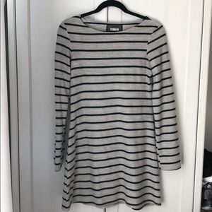 Grey and Black Striped Reformation Dress